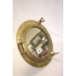Brass Port hole mirror