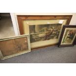 Three framed & glazed vintage prints