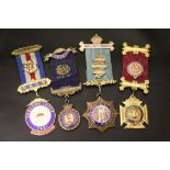 A Royal Antediluvian Order of Buffaloes group of four silver medals with badges presented to