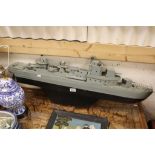 Large scratch built naval destroyer