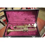 Cased Boosey & Hawkes model 400 trumpet