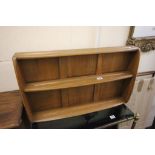 Ercol Golden Oak Wall Display Shelf with closed back