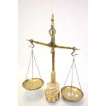 Vintage set of Brass balance Scales with Weights