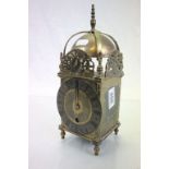 Vintage Smiths brass lantern clock with original movement