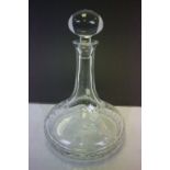 Rockingham crystal ships decanter