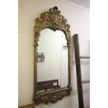 Gilt Effect Ornately Framed Wall Mirror