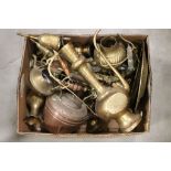 Box of mixed Copper & Brassware