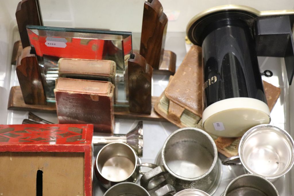 A quantity of sundries to include tankards Guinness deco frames ,ceramics, folding bed table, etc - Image 3 of 4