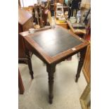 Victorian Pine School Desk with Sloping Lift Lid and Two Glass Inkwells