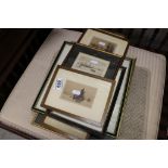 A quantity of vintage framed maritime and sailing prints.