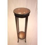 Edwardian Mahogany Inlaid Circular Jardiniere Stand