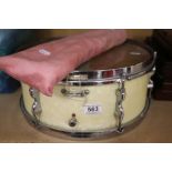 Everplay Extra Snare Drum with a selection of drumsticks