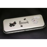 Harrods of London Cased Pen and Pencil Set decorated with Scottie Dogs