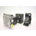 Zeiss Ikon camera, Admira 8F cine camera & two box cameras
