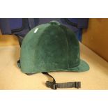 Equestrian interest large Harry Hall back protector and Kudo champion riding hat.