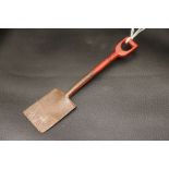 Vintage Novetly Miniature Spade with Painted Wooden Handle and Metal Blade