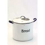 Vintage White Enamel Bread Bin