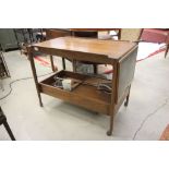 G Plan Teak Two Tier Trolley with Drop Flap to end