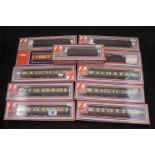 11 Boxed OO gauge Lima model railway coaches and rolling stock