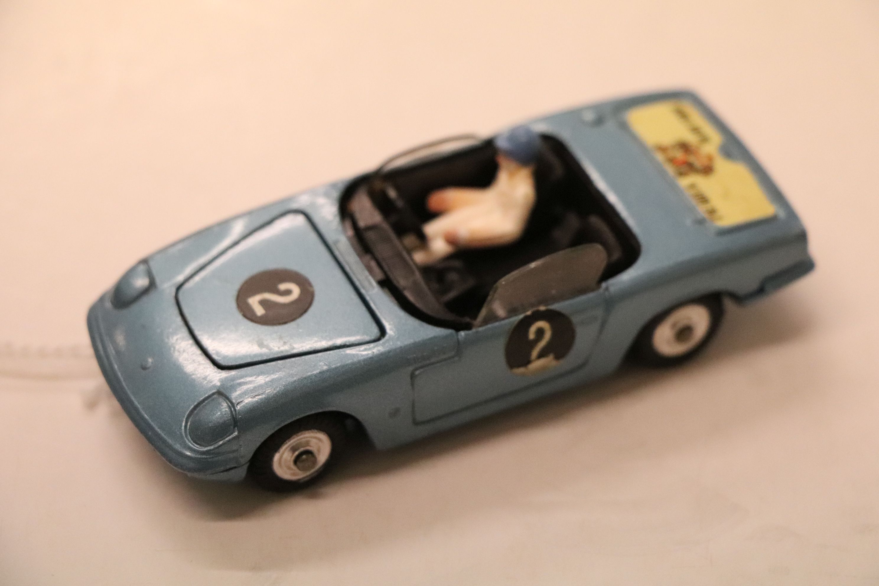 Boxed Corgi 318 Lotus Elan S2 in metallic blue with race number 2, driver present, no windscreen, - Image 3 of 3