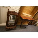 Mahogany Console Table with Over Mirror