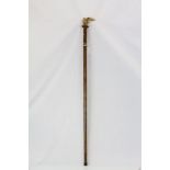 Walking stick with a brass eagle head terminal
