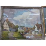 Frank Neville Watercolour of Village Scene