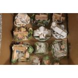 Large collection of Lilliput Lane Cottages in four boxes