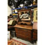 Edwardian Mahogany Dressing Chest with Three Drawers