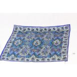 Liberty's of London Silk Scarf, Blue Ground with a Floral Paisley Pattern