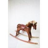 Wooden Rocking Horse with Bridle and Saddle