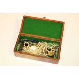 Jewellery Box containing Rings, Brooches, Chains, etc including Gold and Silver
