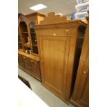 19th century Style Pine Wardrobe with Shaped Top and Single Door (with four feet currently