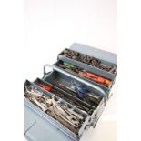 Talco Metal Cantilever Toolbox with Various Mechanics Tools including Spanners, Sockets, Wrenches,