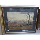 Ernest Ellis Clarke, Watercolour Rural Scene signed by Royal Crown Derby Artist