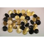 A quantity of assorted railway uniform buttons, black plastic examples and gilt metal examples,