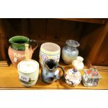 Mixed Lot of Ceramics including Poole Pottery Vase, Ewenny Cream Jug, Cottage Pastille Burner, etc