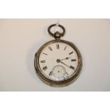 Victorian Silver Cased Pocket Watch, Chester Hallmarks