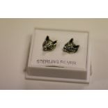 Pair of Sterling Silver Fox Head Earring Studs