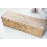 Wooden boxed vintage Badmington set, marked to lid "The Special Club Badmington Set Lillywhite's