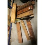 Eight Vintage Wooden Cigar Presses, each with stamped label including Hart & Hertel, Schweitzingen