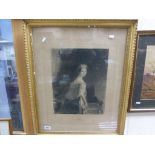 19th century Black and White C E Wagstaff Engraving of Her Majesty The Queen from a painting by