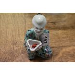 Oriental ceramic figure with blue umbrella mark to base