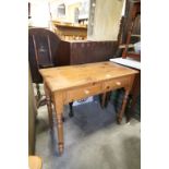 Modern Pine Writing Desk / Side Table with Two Drawers