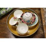 Assorted ceramics including two pairs of Royal Worcester cups and saucers in the 'Foxglove' and '