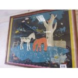 Peggy Wickham a framed & glazed vintage print entitled The Foals