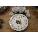 Collection of Rupert Bear ceramics including Wedgwood Plate, Wall Clock and Egg Cup