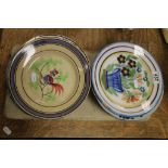 Collection of vintage plates to include Delft style and Oriental