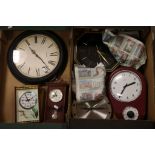 Eight assorted wall and mantle clocks