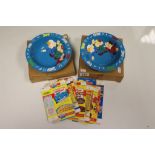 Two Kelloggs ' Snap, Crackle, Pop ' Rice Krispies Promotional Bowls together with a selection of